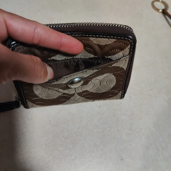 Brown and Tan Coach Wallet - Picture 2 of 6